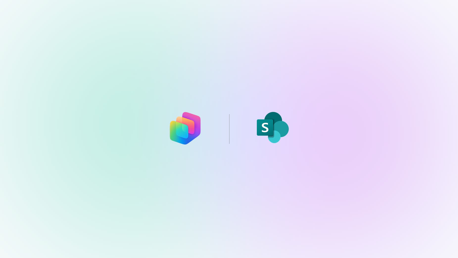 copilot studio and sharepoint logo hero banner image